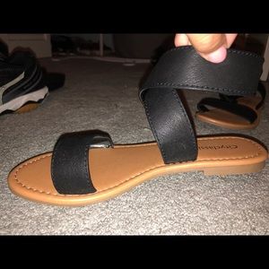 Black Wrap around sandals